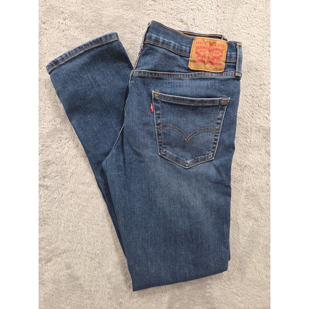 levis 511 slim fit jeans Dark  Wash Blue Stretch Men's Sz 34x34